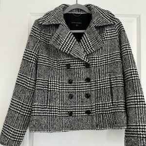 Banana Republic Black and White Peacoat Tailored Wool Blend